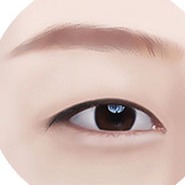 Ilustrasi tahap desain STEP 01 operasi kelopak mata ganda dengan sayatan