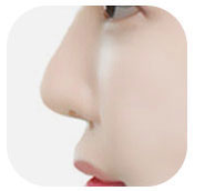 Ilustrasi hidung dengan batang hidung tinggi